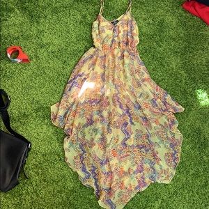 Urban Outfitters Asymmetrical Yellow Maxi Dress